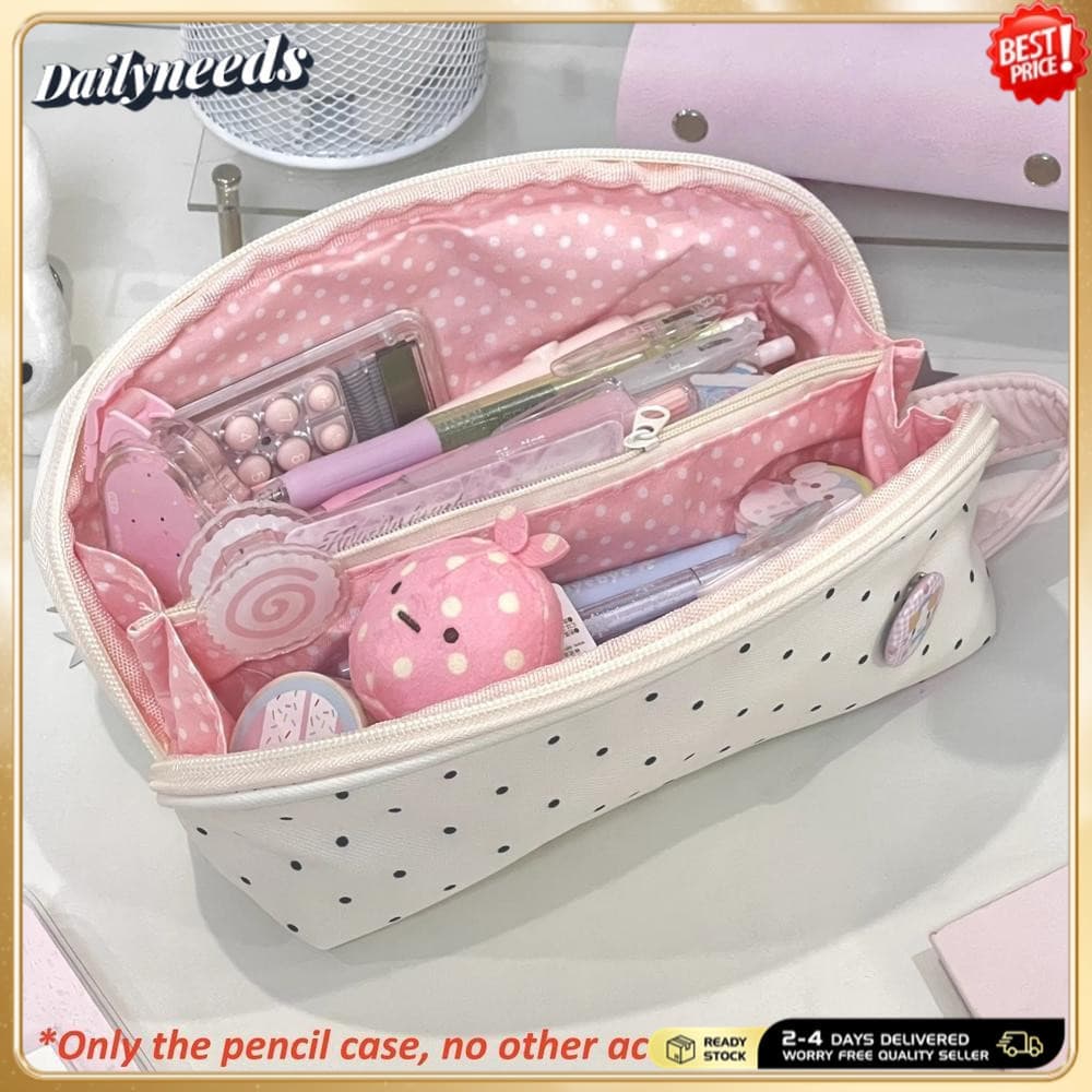 Estojo De Lápis Kawaii De Grande Capacidade , Resistente À Água , Portátil , Porta Pincéis De Maquiagem , Nylon Premium