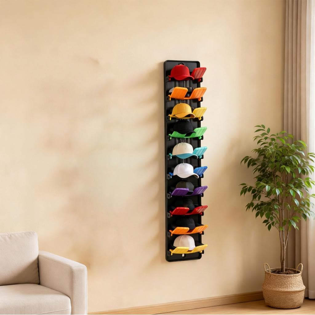 outdoor_sports.br Organizador de chapéus Clipes de mola para economia de espaço Suporte de rack de armário de montagem