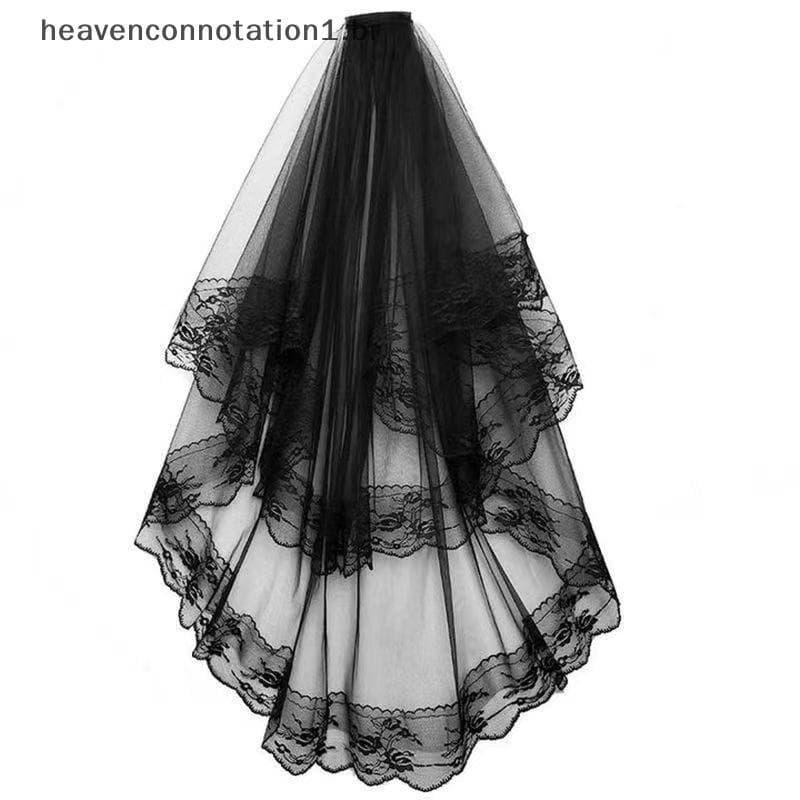 Véu De Noiva De Renda De Duas Camadas Bla Véus De Casamento Com Pente Curto Cosplay Traje Acessórios De Cabelo BR