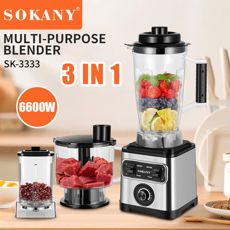 Novo produto SOKANY3333 Disjuntor de parede doméstico três em um moagem de carne feijão esmagamento máquina de cozinhar