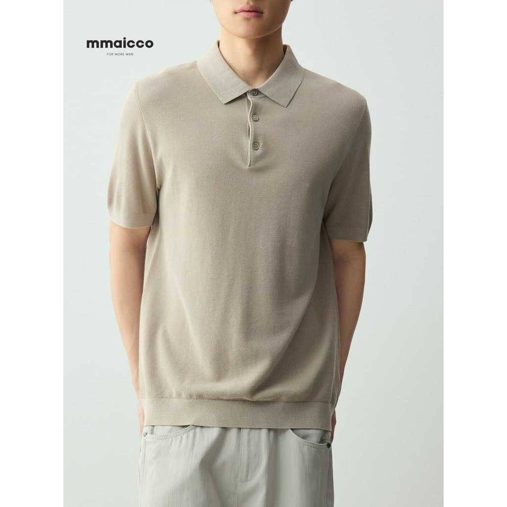 Momaike roupas masculinas Gaozhi Commuter seda linho algodão de manga curta camiseta masculina 2026 verão novo estilo es