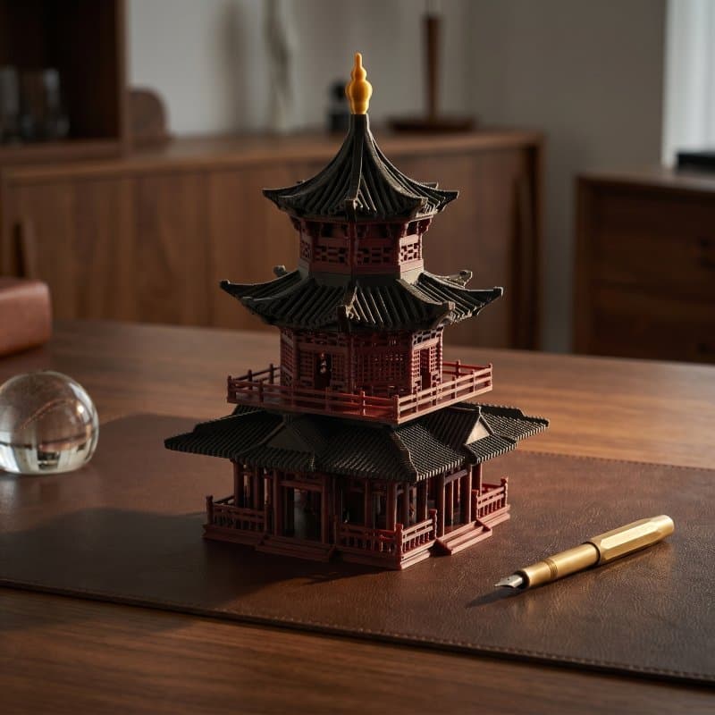 🌺 Figurinha Pavilhão Hexagonal de Plástico para Multi 1Pcs