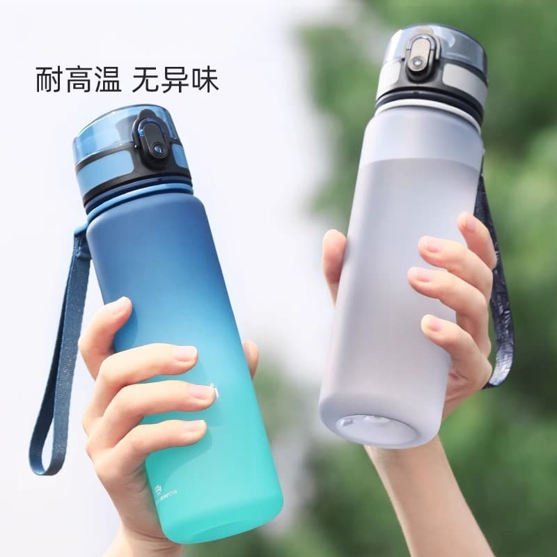 Copo de água esportivo para estudantes, portátil, verão, prático, feminino, Fitness, garrafa de água, grande capacidade,