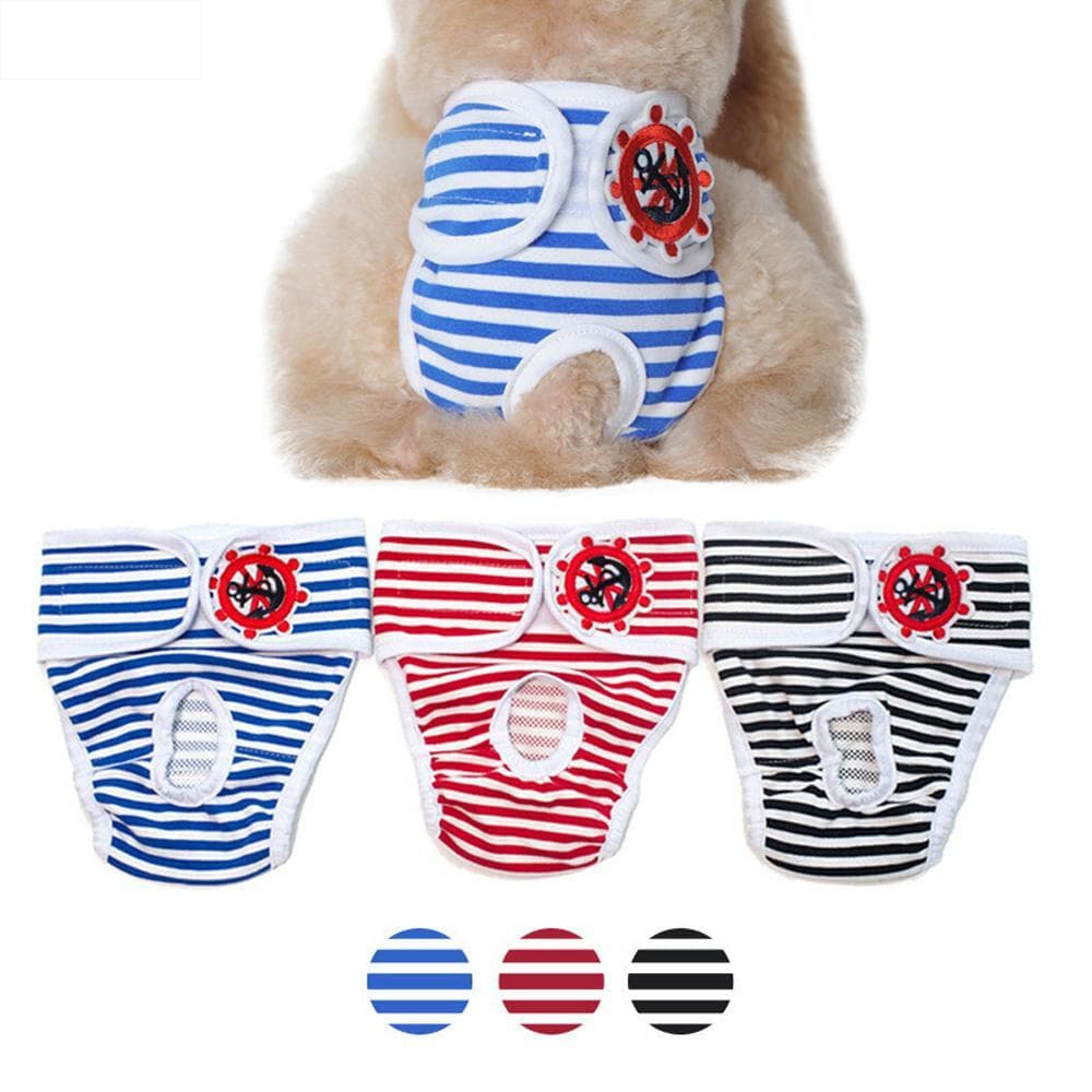 Pet Curto Lavável Fraldas Cuecas Para Feminino Masculino Cachorro Menstruação Fralda