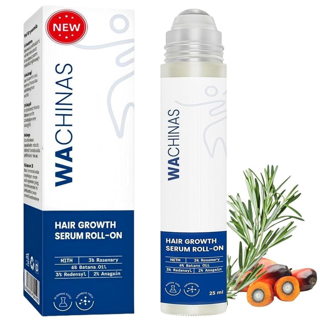 PremiumHairGrowthSerumRoll-OnwithSawPalmetto,Rosemary&BatanaOil | Bloqueador de DHT com Biotina | Suporte para Cabelo |
