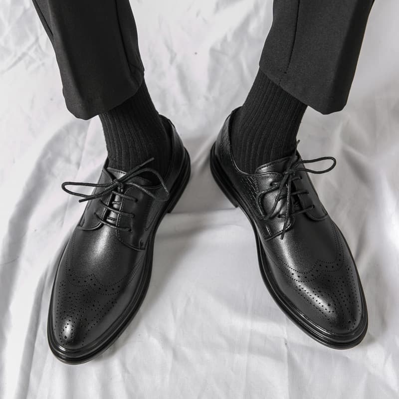 Verão quebrou sapatos masculinos britânico interior aumentando terno noivo casamento negócios Formal Wear Casual sapatos