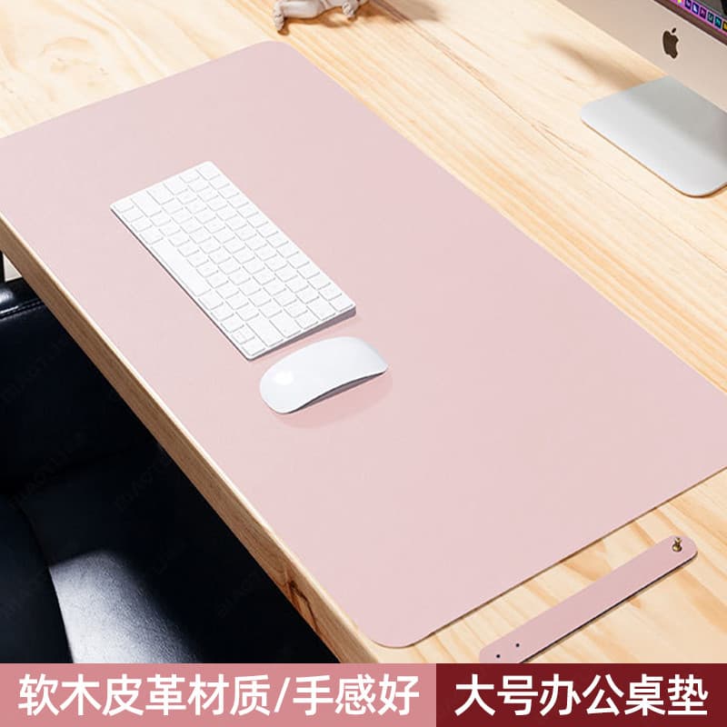 Mouse pad grande cortiça couro à prova d'água simples cor sólida estilo ins teclado de escritório almofada de mesa à pro