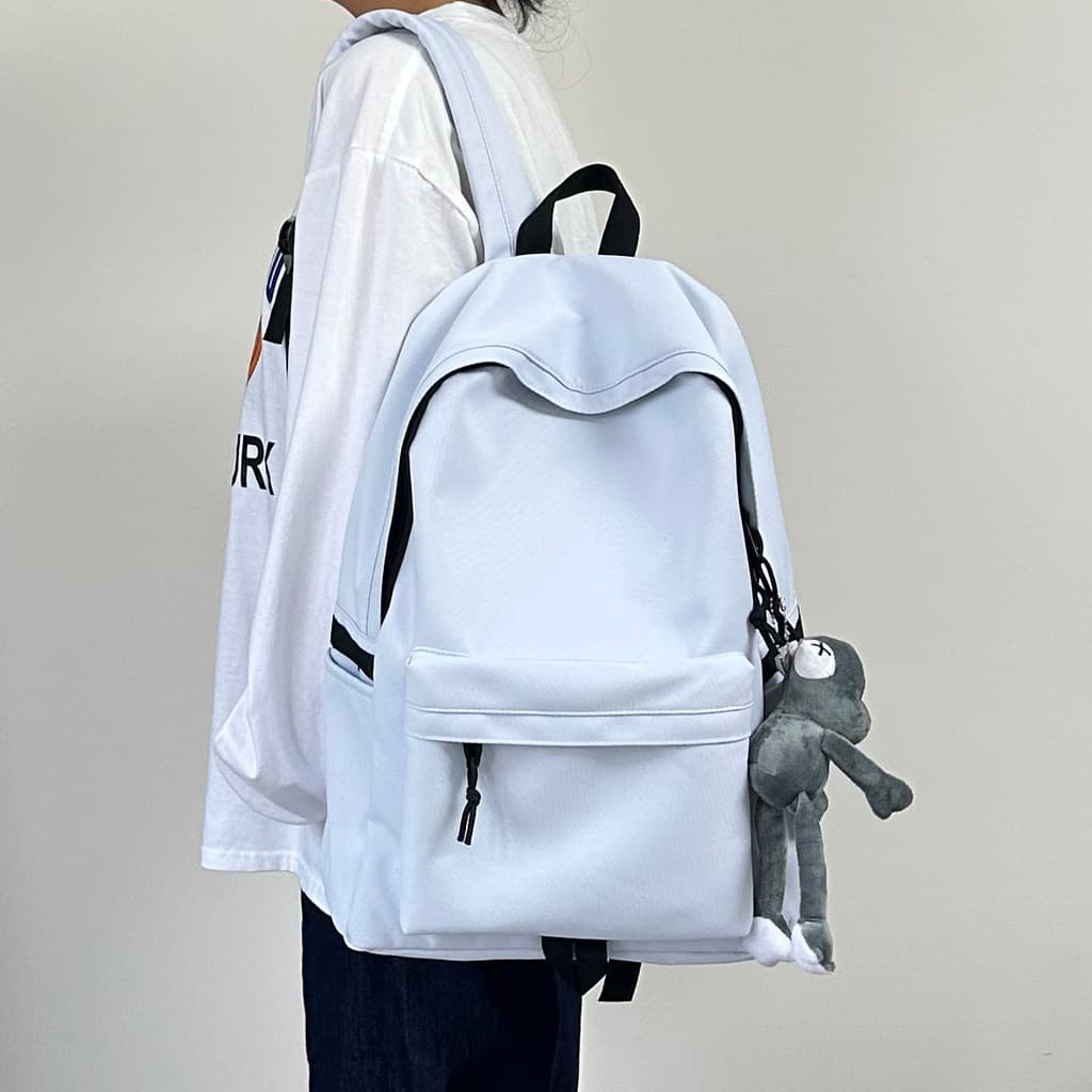 Estudantes do ensino médio mochila feminina estilo simples mochila estudantes universitários do ensino médio saco de com