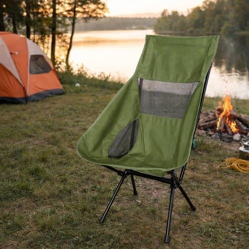 Cadeira Camping Dobrável Leve Portatil Tela Assento Confortavel Lazer Praia Acampamento Sortido