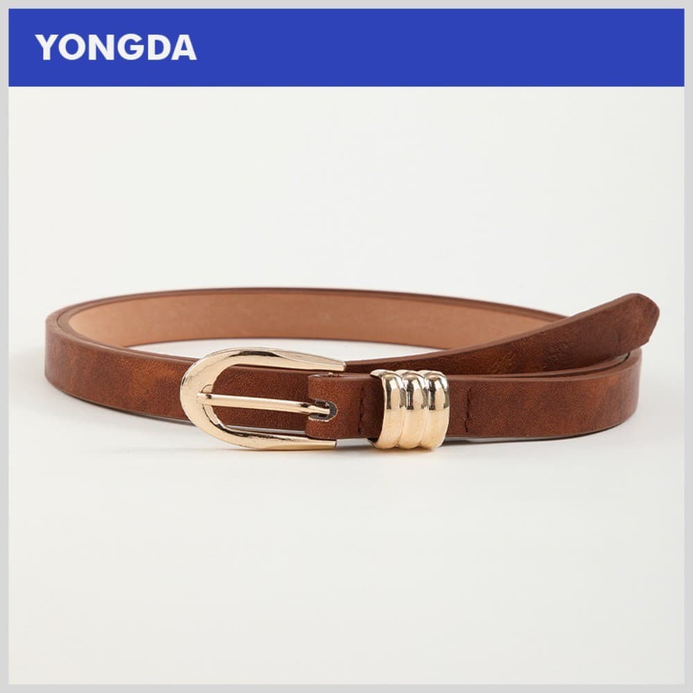 Cinto Feminino Versão Coreana de Cinto Fino Elegante Simples e Versátil com Fivela de Agulha JH007 X6IC