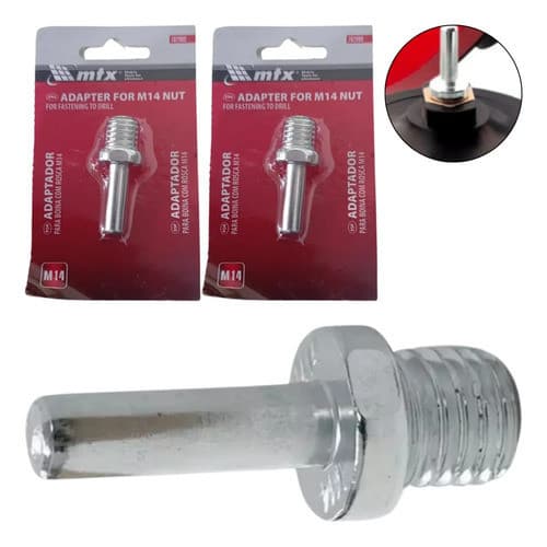 2 Adaptador Conector M14 Montagem Na Furadeira Mtx 762909