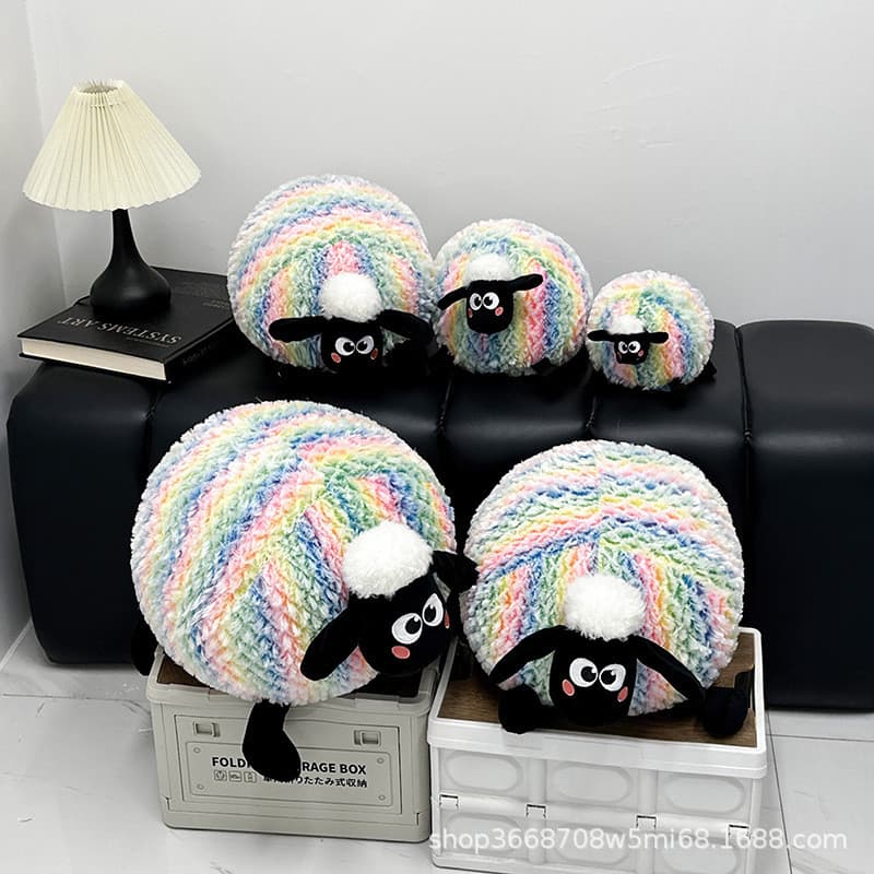 Brinquedo de Pelúcia Cordeirinho Colorido, Brinquedo de Pelúcia Ovelhinha Colorida, Boneca de Pelúcia para Crianças, Bri