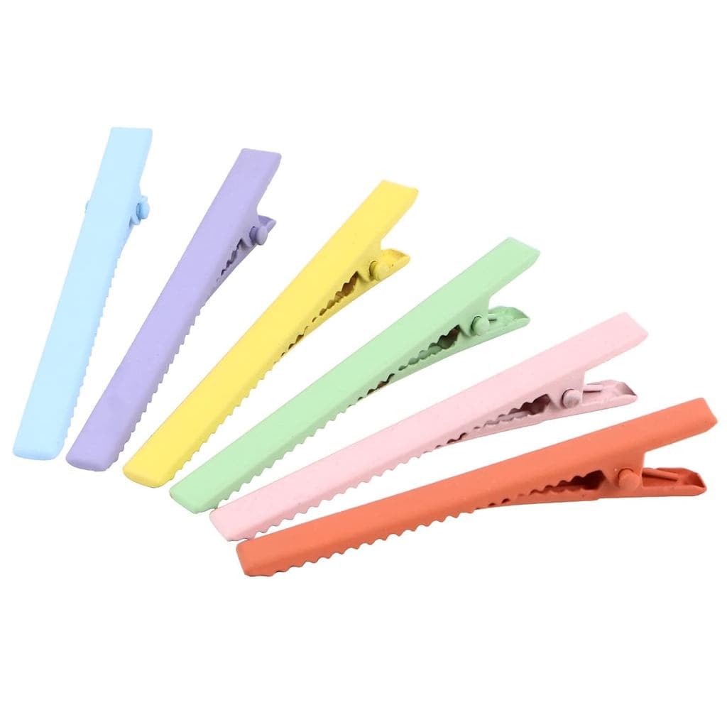 PRETYZOOM 24 peças de presilhas de cabelo fosco em formato de jacaré, acessórios de cabelo criativos com cores para uso