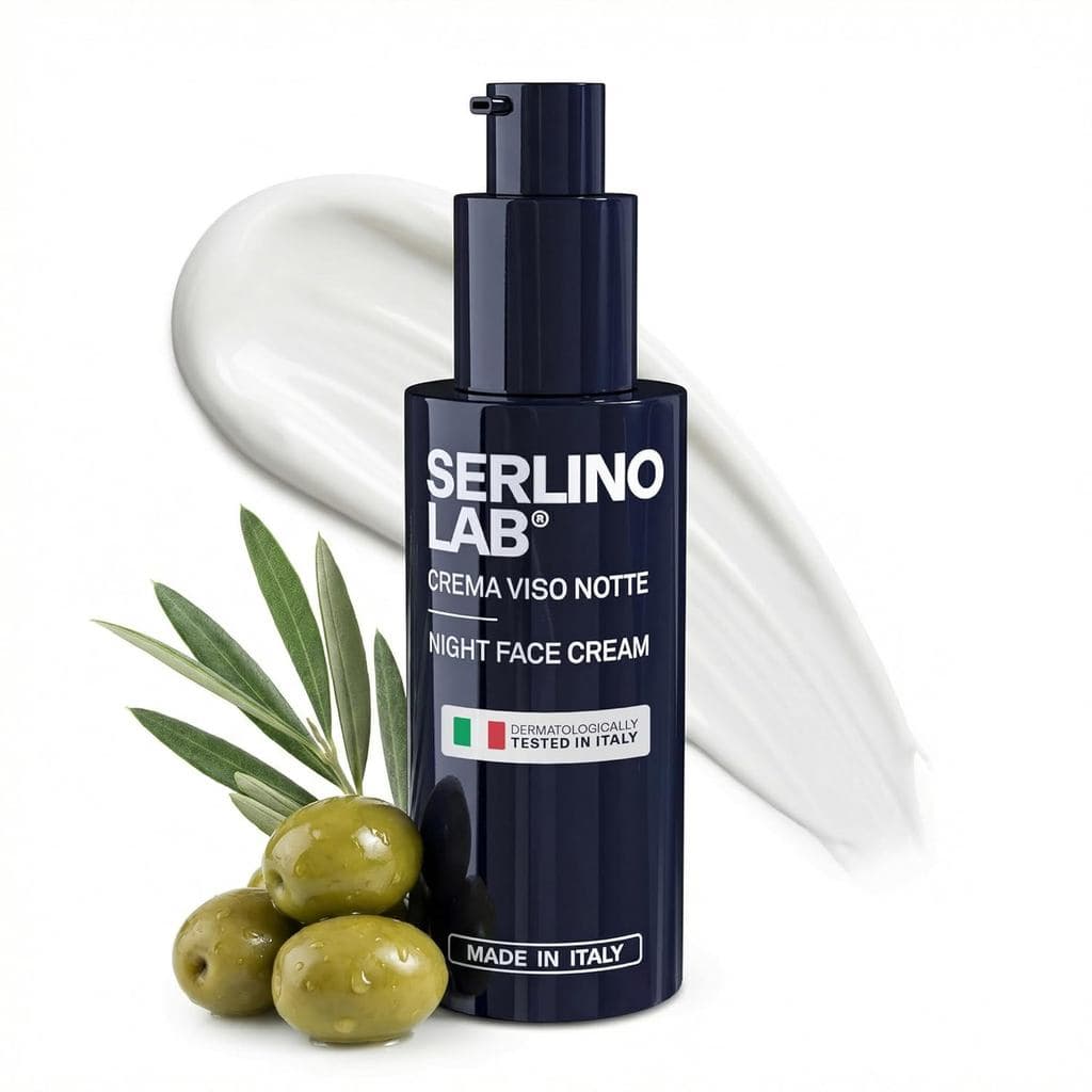 Creme Noturno para o Rosto Masculino SerlinoLab – Hidratante Antienvelhecimento com Retinol e Ácido Hialurônico, Hidrata