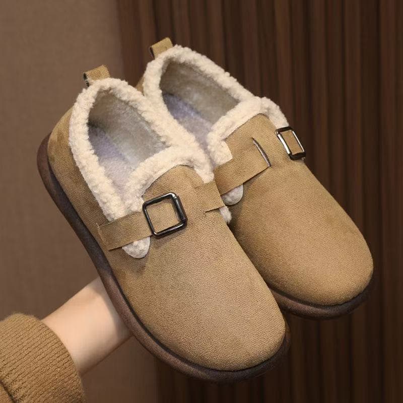 Novo estilo sapatos de algodão de inverno antiderrapante sola macia confortável botas de neve femininas moda All-match s