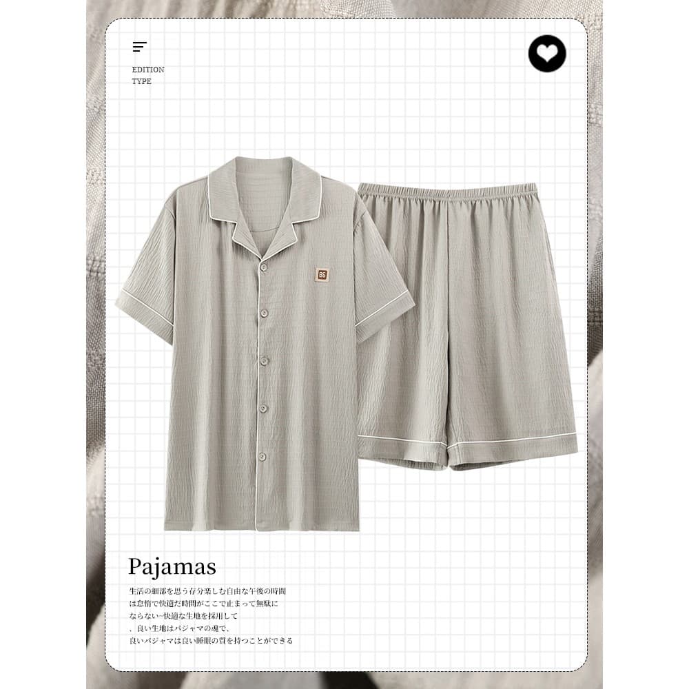 Pijamas masculinos verão de manga curta nuvem algodão adolescente Casual simples meninos ternos de verão roupas para cas