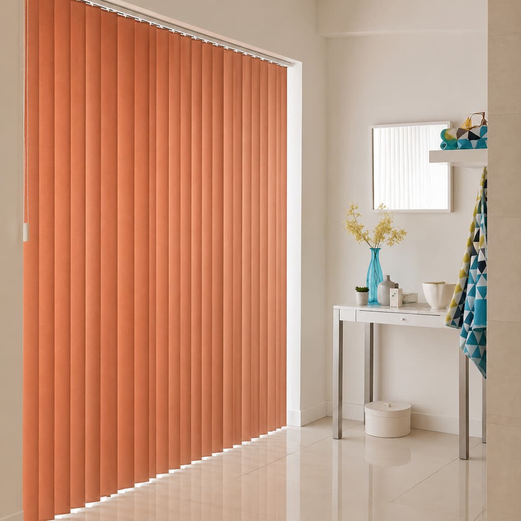Persiana Cortina Vertical PVC Sob Medida Diversas Nas Cores - Branco ,Azul, Cinza, Taupe e Terracota