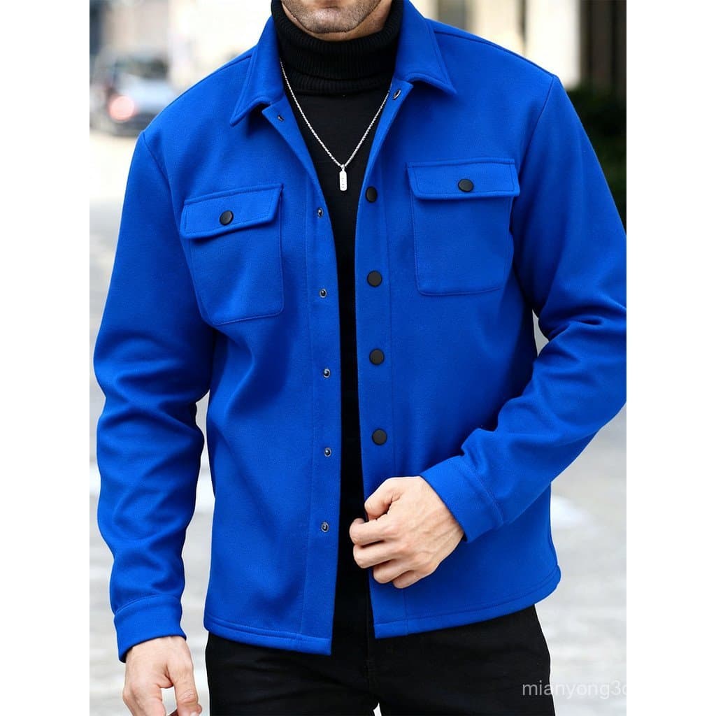 2025 novo estilo outono inverno jaqueta masculina Cross-Border europeu americano Casual moda forro de lã jaqueta Cardiga