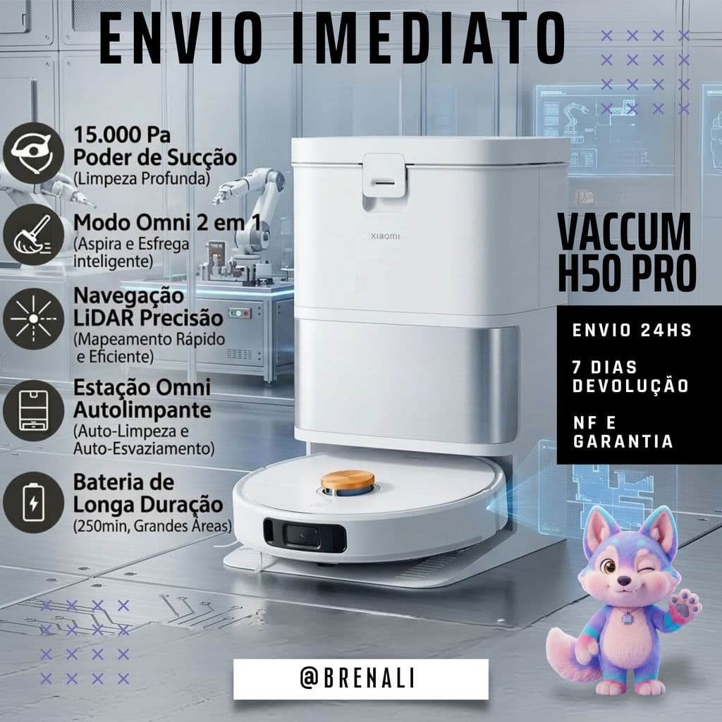 H50 Pro 15000Pa Robô Aspirador com Navegação Inteligente