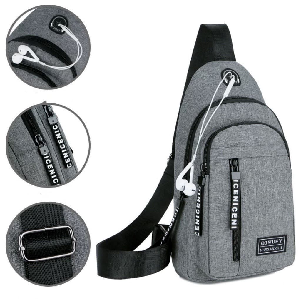 Bolsa Mochila De Peito Tiracolo Pochete Bolsa Impermeável Transversal Masculina