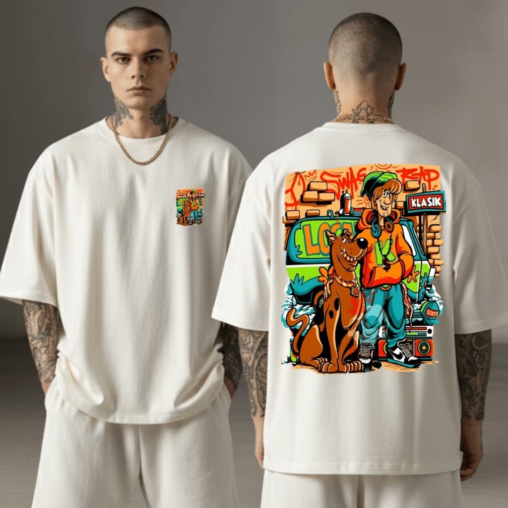 Camiseta Masculina Estilosa Camisa Estampa Scooby-doo