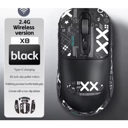 Mouse Gamer X8 RGB – 7200 DPI, LED RGB, Alta Precisão, Design Ergonômico para Jogos e PC