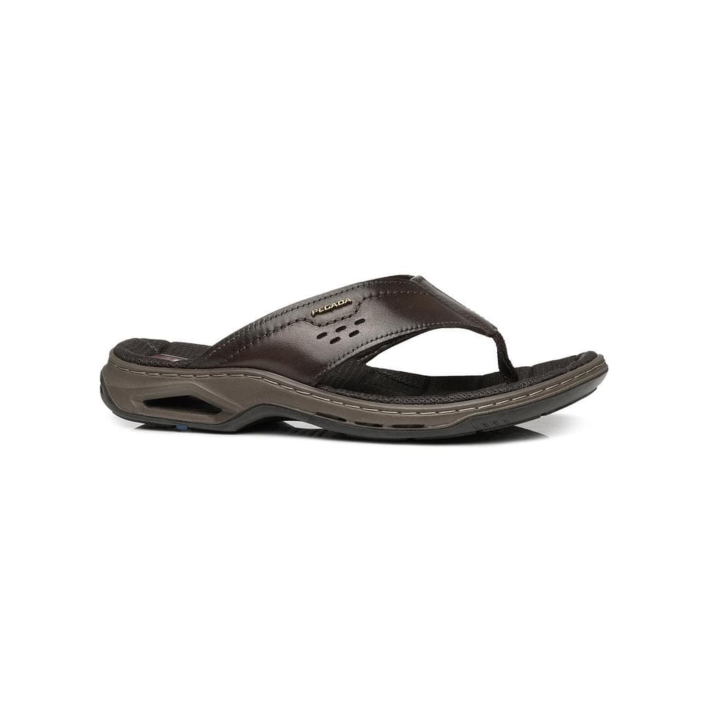 Chinelo Pegada Masculino Confortável Couro 133235