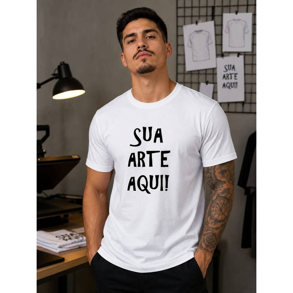 Camisa Personalizada   com sua Estampa, Foto, Frase ,tema,Logo de empresa e etc