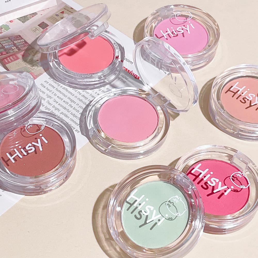 HISYI Monocromático Blush Rouge Revela Vitalidade Brilho Expansão Encolhimento Fosco