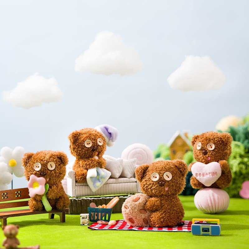 [Autêntico] Pingente da Série Abraço Macio e Fofo do Tim Bear, Chaveiro Divertido e Adorável do Boneco Tim Bear, Merchan