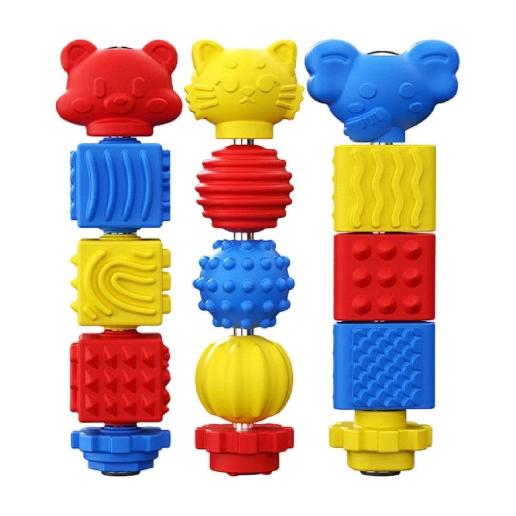 [wxdnfu] Brinquedo Sensorial Giratório De 3 Peças Tátil Com Texturas Calmante Adequado Para Viagens , Sala De Aula