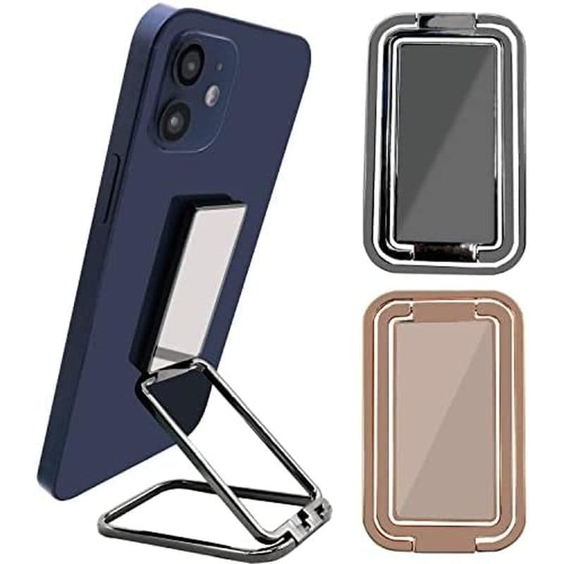 Suporte Dobrável Do Telefone Celular De 2 Pces Para A Caixa , Magnético Ajustável Mesa , 360 ° Punho De Anel De Metal Gi