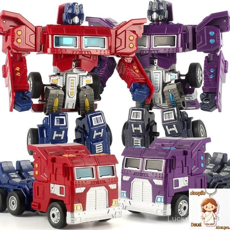 Transformadores Optimus Números De Ação Prime Transformando O Brinquedo De Edição Infantil Do Robô Automotivo