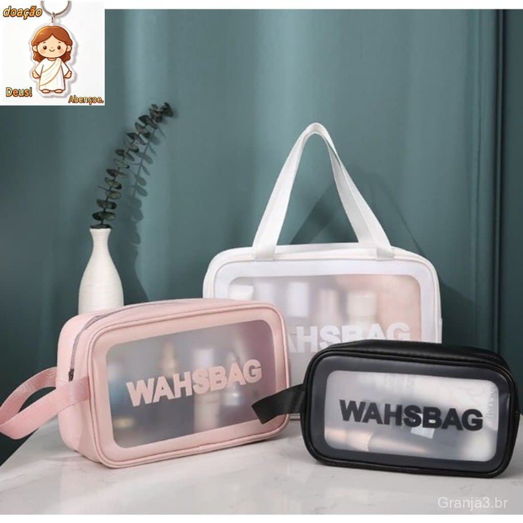 INLIS ANA Kit 3 Bolsas Necessaires Wahsbag Transparente À Prova d’água