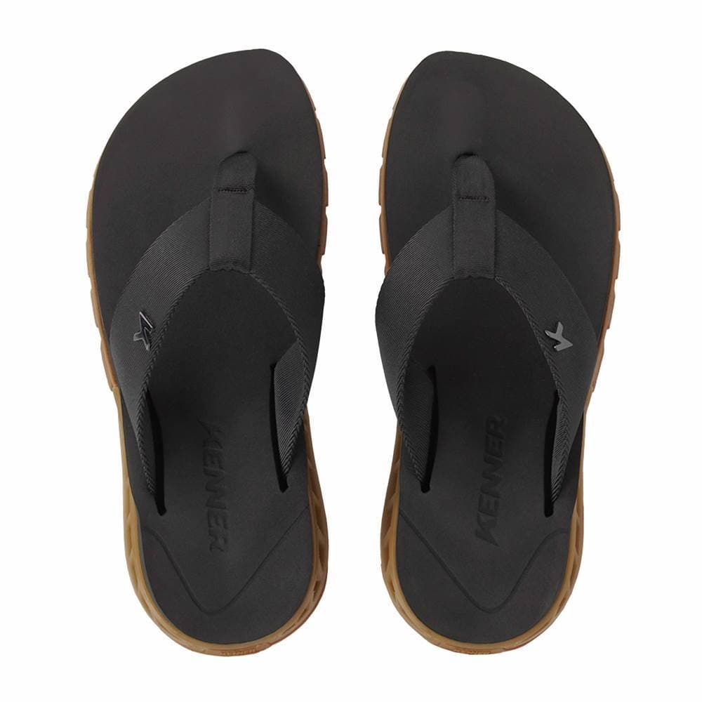 Chinelo Sandália Kenner Rakka Preto / Caramelo