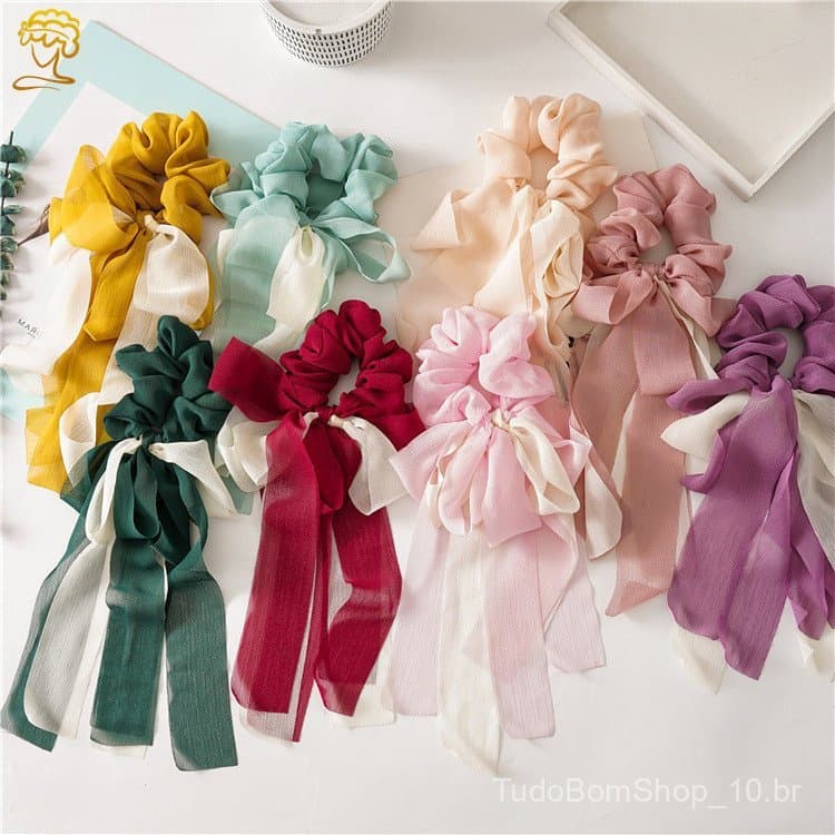 Novo acessório de cabelo em malha tridimensional com laço e fitas super longas, tiara estilo fada para mulheres, estilo