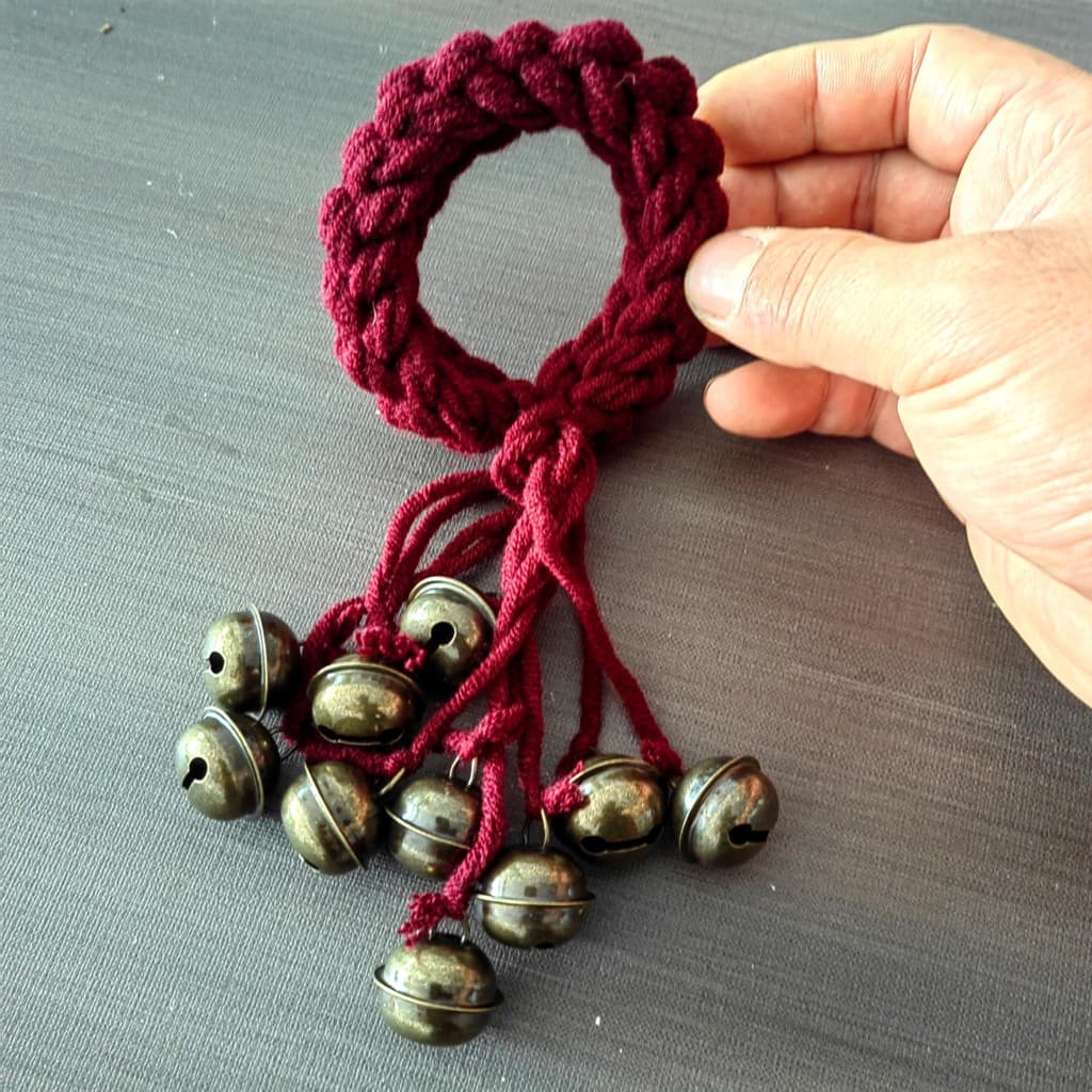 [Para o Halloween] 1, Sino de Bruxa Vermelho com 10 Pequenos Sinos, Sino de Bruxa Artesanal com Design Exclusivo, Pingen