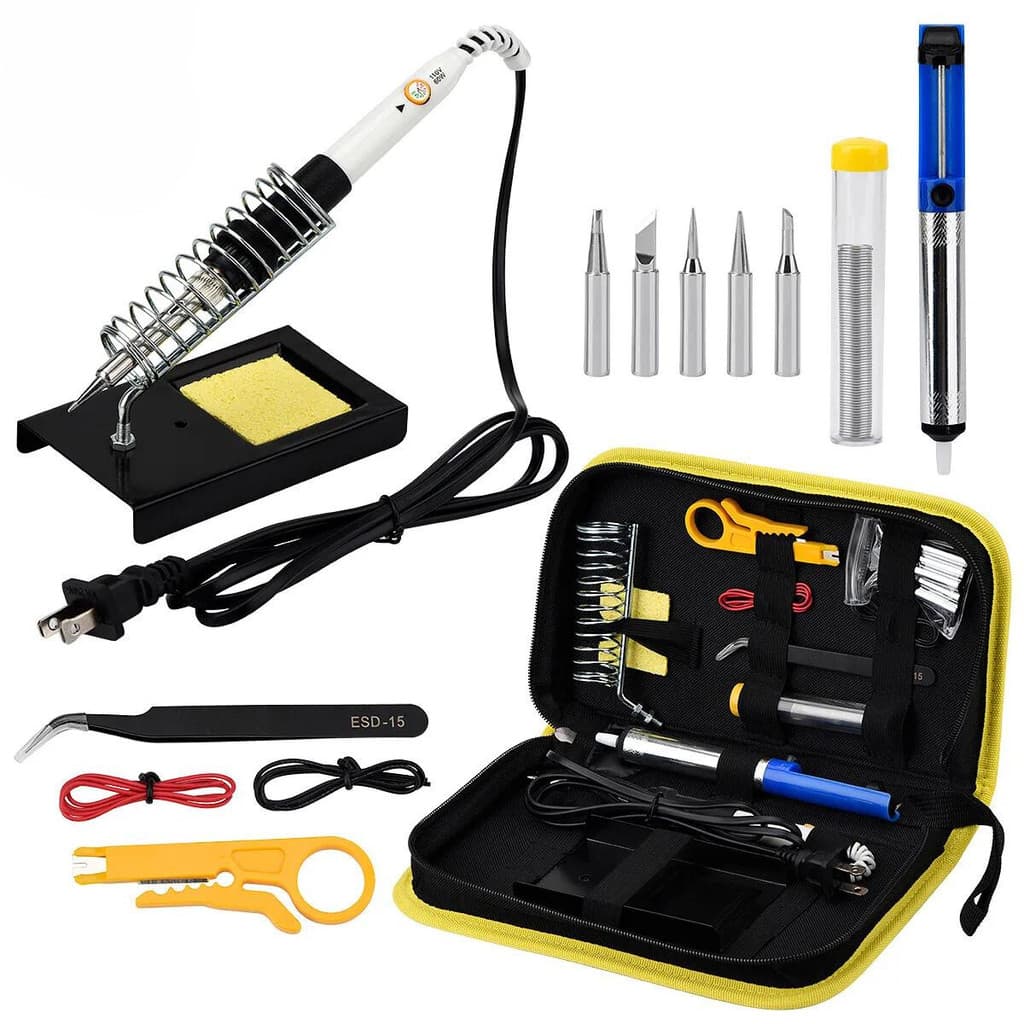 Kit Ferro Solda + Tubete Estanho Com Resina E Sugador Sol...