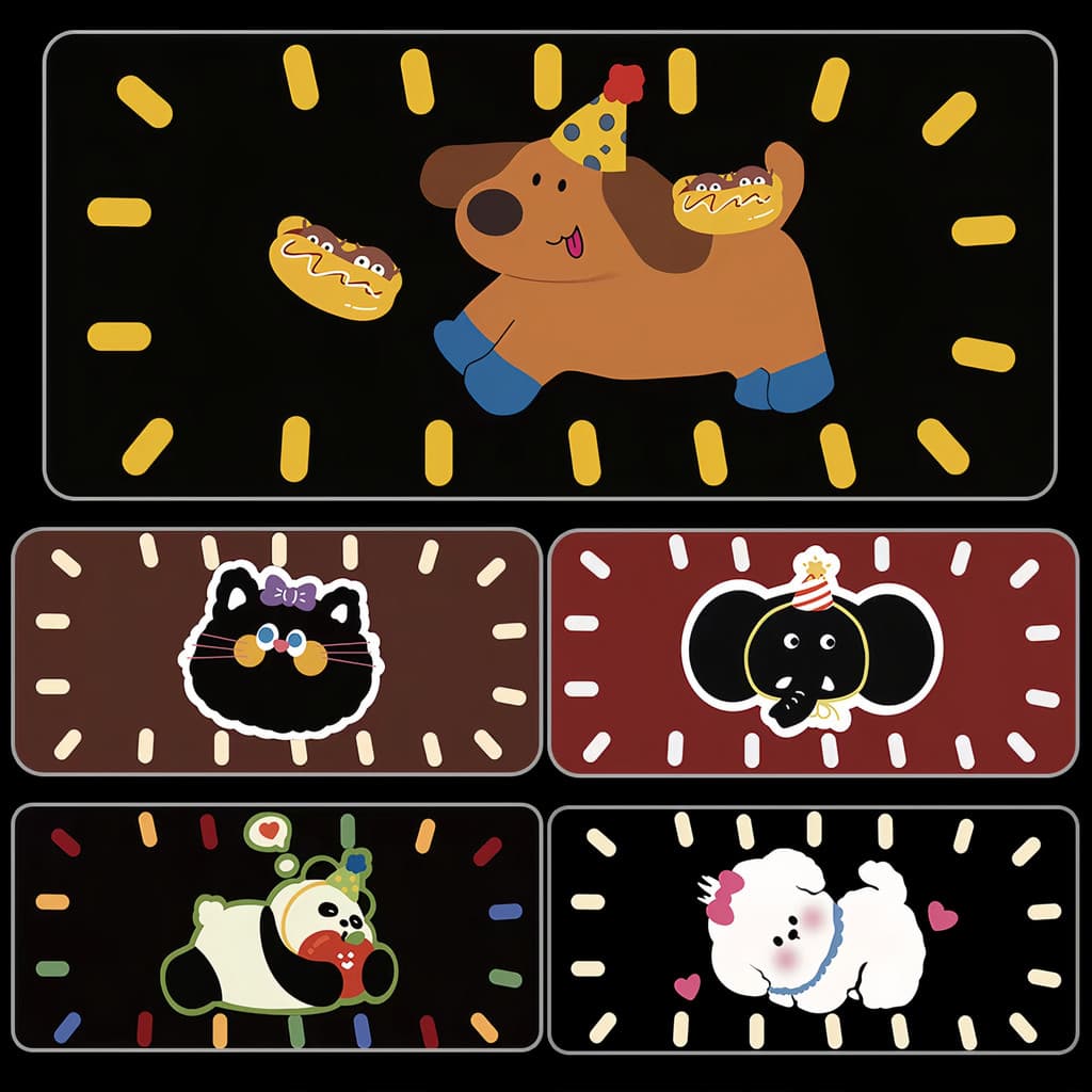 Filhote De Cachorro 80 * 30cm Mouse Pad Antiderrapante Grande MousePad Komputer Longo 3mm Tapete De Mesa