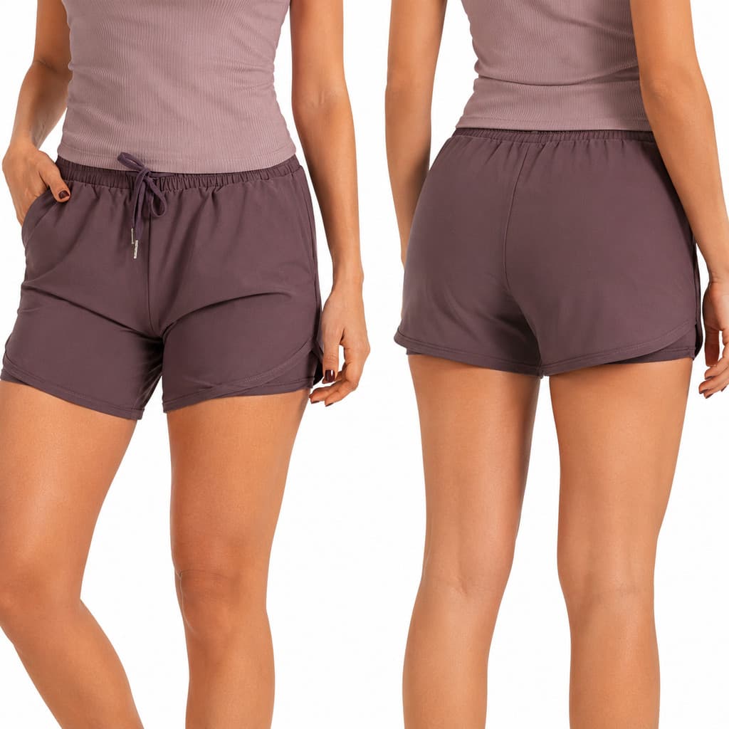 Shorts Duplo Feminino Fitness Sport Treino Alma Genius