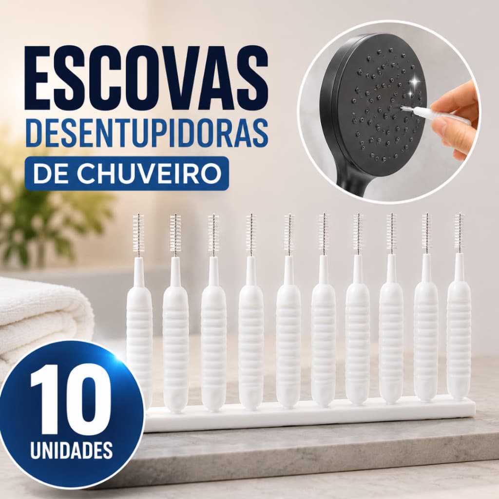 10 Unidades Escova Desentope Chuveiro Mini Limpador de Celular Ducha Fogão Escovinha Multifuncional