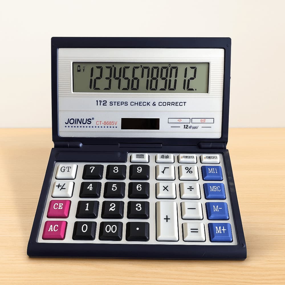 Calculadora Solar , Dobrável De 12 Dígitos De Escritório Financeiro De Tela Grande