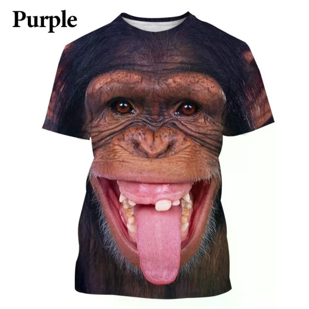 Camisetas Engraçadas Orangotango Macaco Ginásio Camiseta Esporte Oversize Homem Impressão 3D Roupas Topos Camisas Mascul