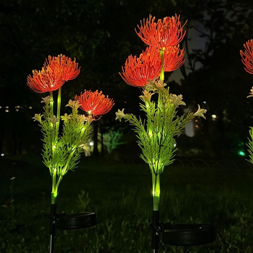 Luzes LED Solares EBUCRE , De Flores Brilhantes De Alta Qualidade Com Realistas Design De 3 Cabeças