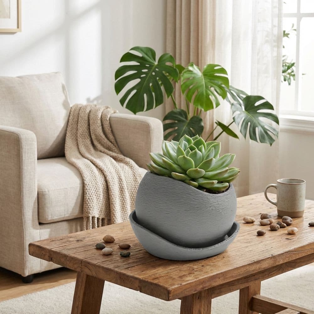 Vaso De Flores Irregular HALB , Vasos De Plantas Suculentas De Plástico Impressos Em 3D , Com Furos De Drenagem , Planta