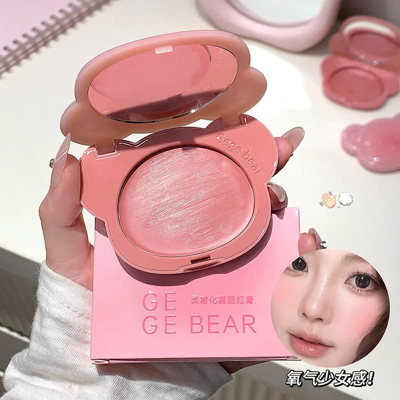 Gegebear Soft Cream Mist Blush Creme Fosco Monocromático Aparência Natural