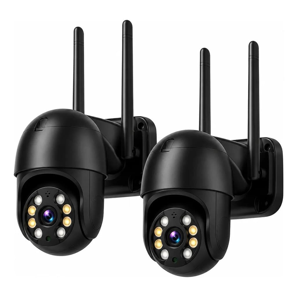 Kit 2 Câmera A8 Wifi Ptz 5mp Icsee Ip Externa Visão Noturna