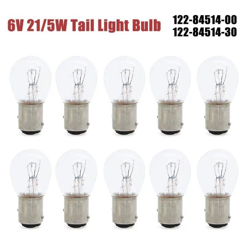 Para SUZUKI YAMAHA Lâmpada Traseira Freio 6V 21/5W Branco Quente Duplo Filamento Halógena 122-84514-00 30