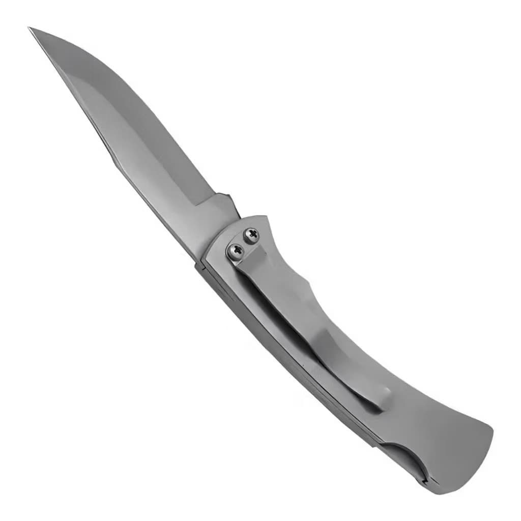 Canivete De Bolso Inox Retrátil Com Trava Presilha De Bolso Para Pescaria Camping Acampamento
