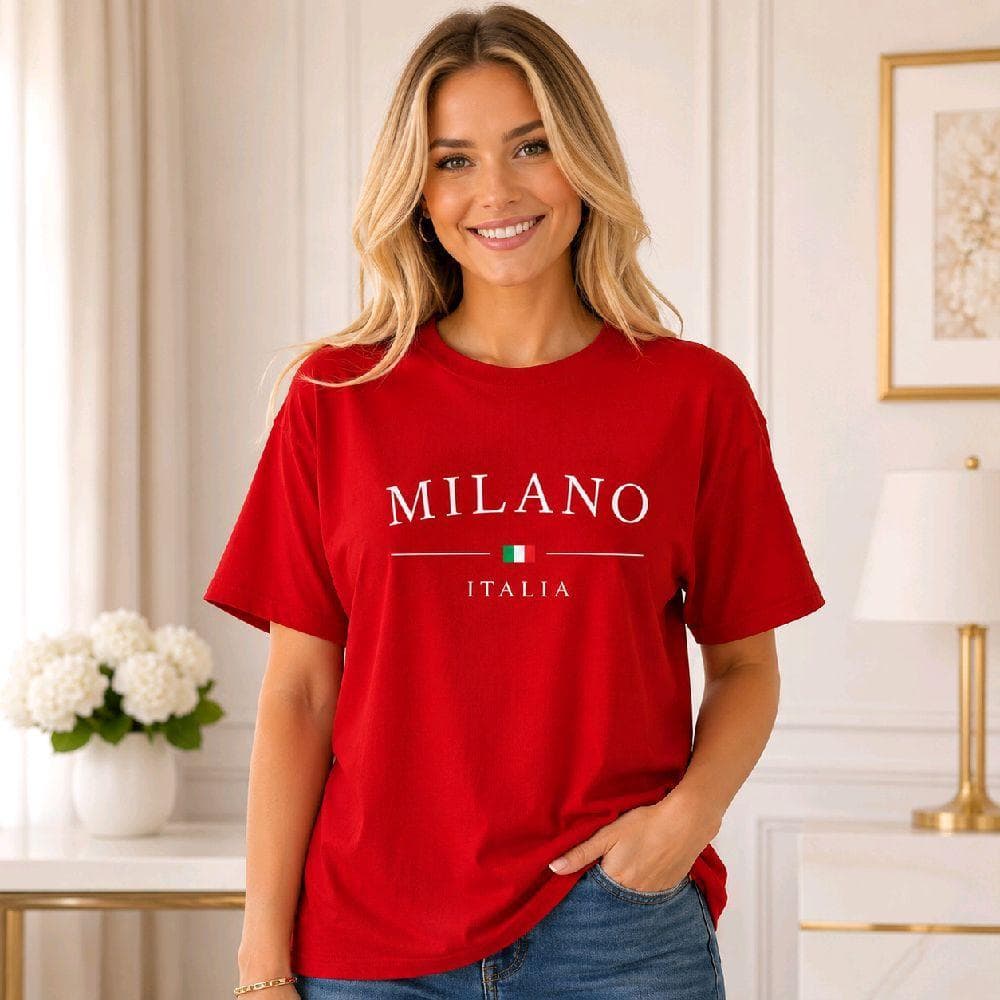 Blusa Feminina 100% Algodão Camiseta  Estampada Milano Confortável Casual Dia a Dia